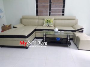 Sofa da đẹp giá rẻ cho phòng khách AmiA SFD131B