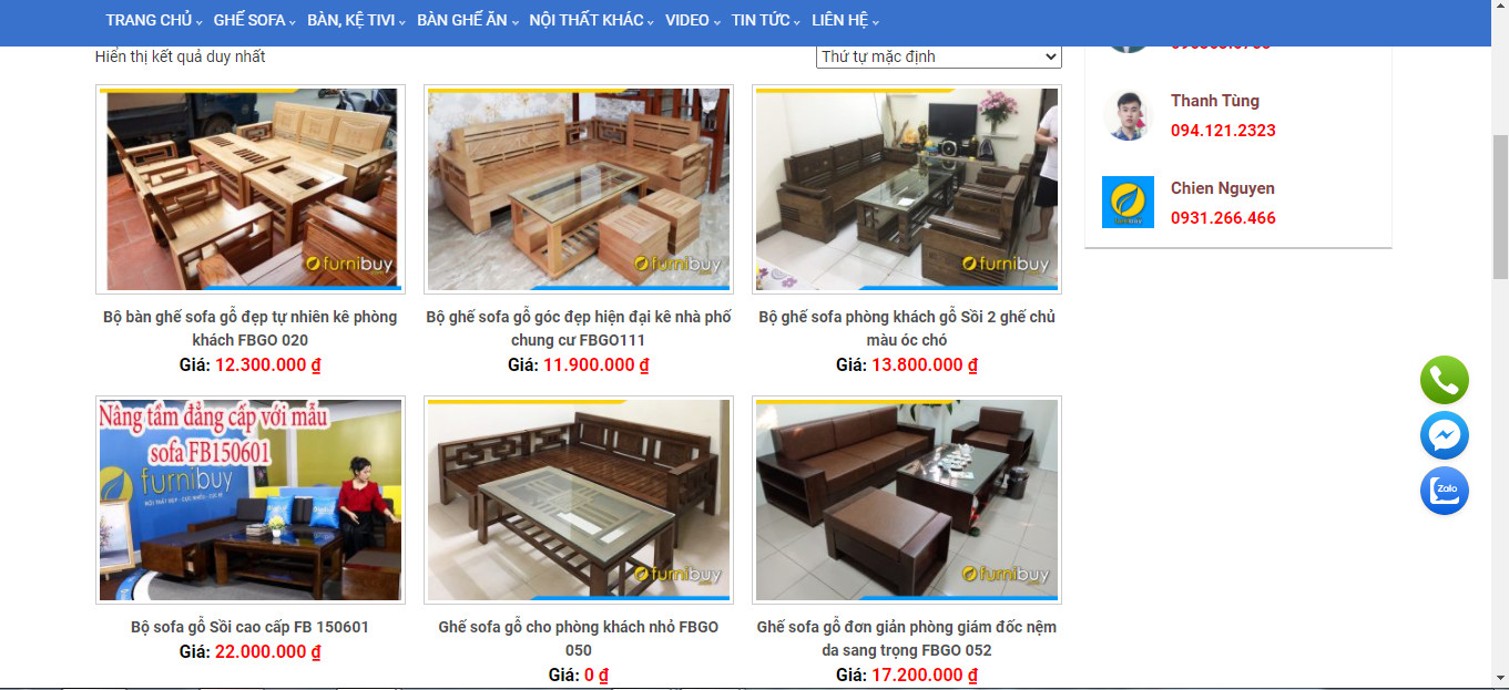 1 phần danh mục sofa gỗ bán tại AmiA