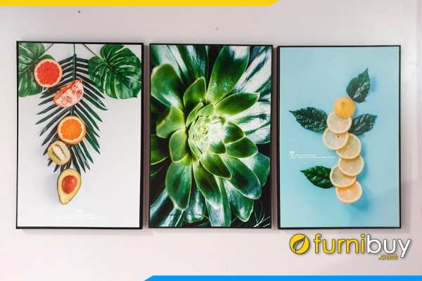 Tranh canvas phòng ăn trái cây nhiệt đới AmiA CV29