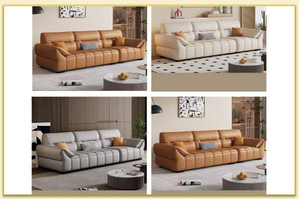 Hình ảnh Các màu sắc ghế sofa văng bọc da dáng dài Softop-1700