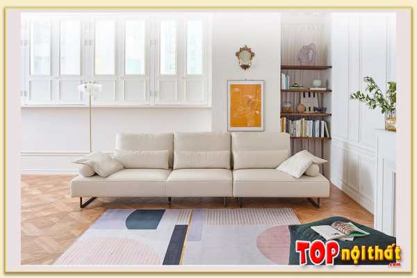 Hình ảnh Chụp chính diện ghế sofa văng 3 chỗ SofTop-0915