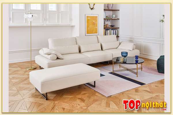 Hình ảnh Chụp góc nghiêng mẫu ghế sofa văng 3 chỗ SofTop-0915