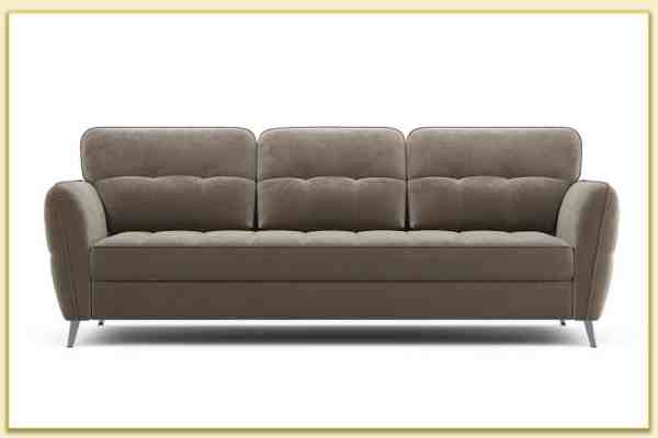 Hình ảnh Ghế sofa văng nỉ 3 chỗ ngồi màu nâu đẹp Softop-1156