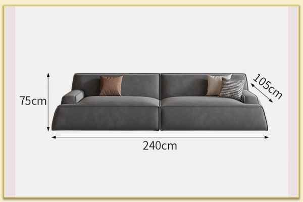 Hình ảnh Ghế sofa văng vải nỉ 2 chỗ kích thước lớn Softop-1671