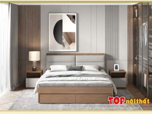 Hình ảnh Giường ngủ đẹp tựa ngả đầu bọc nệm GNTop-0277