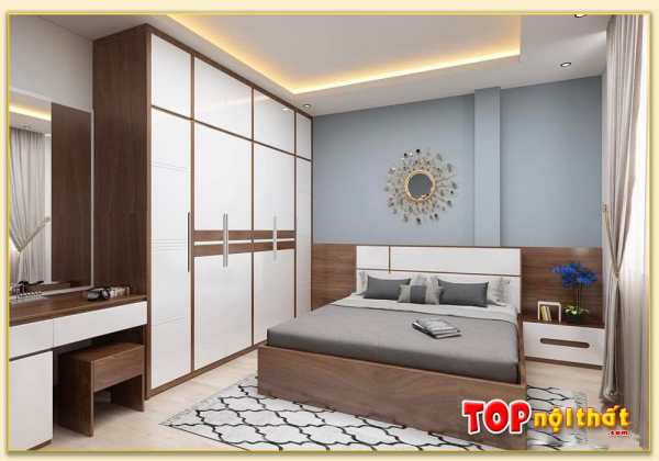 Hình ảnh Giường ngủ đơn giản cho chung cư đẹp hiện đại GNTop-0109