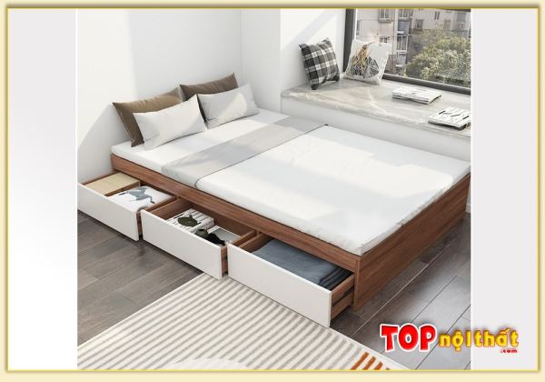 Hình ảnh Giường ngủ đơn giản không làm đầu giường GNTop-0248