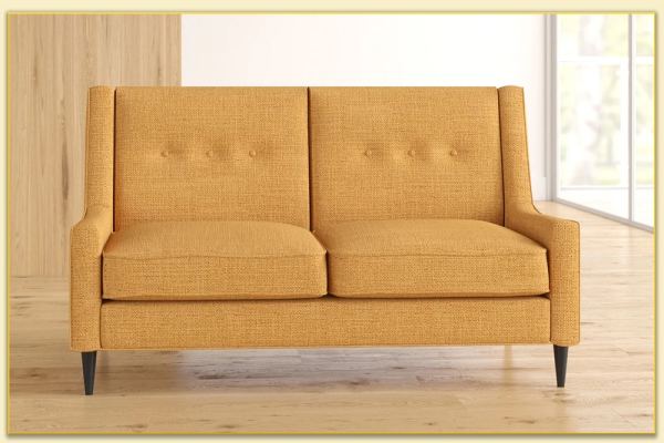 Hình ảnh Mẫu ghế sofa văng đẹp 2 chỗ màu vàng Softop-1267