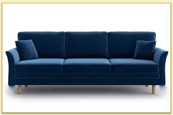 Hình ảnh Mẫu ghế sofa văng nỉ màu xanh Softop-1211
