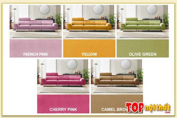 Hình ảnh Màu sắc chất liệu ghế sofa vải nỉ đẹp Softop-1000