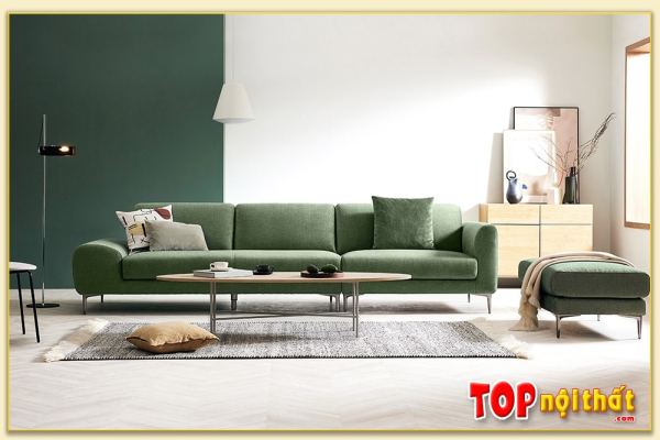 Hình ảnh Mẫu sofa văng nỉ 3 chỗ chụp chính diện Softop-1047