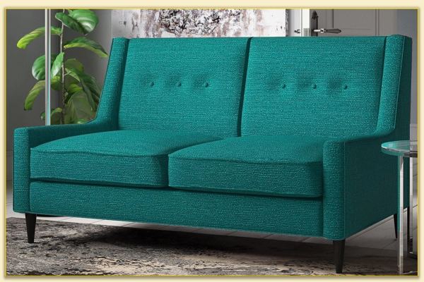Hình ảnh Sofa văng bọc nỉ vải màu xanh nổi bật Softop-1267