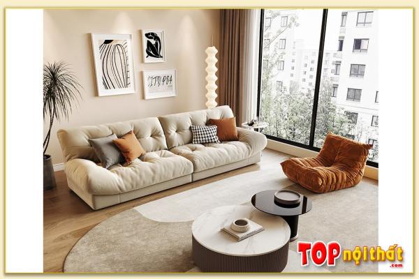 Hình ảnh Sofa văng nỉ kê phòng khách đẹp sang trọng SofTop-0660