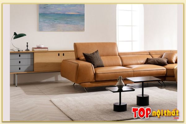 Hình ảnh Tay ghế mẫu sofa da đẹp hiện đại SofTop-0840