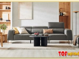 Hình ảnh Ghế sofa văng da 3 chỗ đẹp xinh SofTop-0741