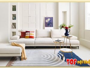 Hình ảnh Mẫu ghế sofa văng da đẹp chụp chính diện SofTop-0920