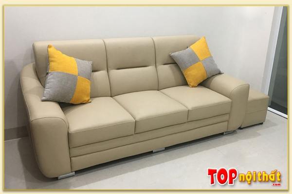 Hình ảnh Ghế sofa văng đẹp chất liệu da thiết kế hiện đại SofTop-0551