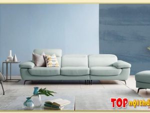 Hình ảnh Chụp chính diện mẫu sofa văng da đẹp SofTop-0750