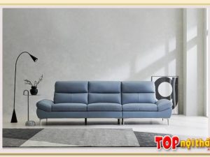 Hình ảnh Sofa văng da 3 chỗ màu xanh đẹp SofTop-0907