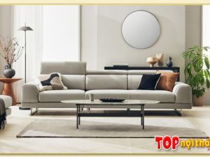 Hình ảnh Sofa văng nỉ 3 chỗ chụp chính diện Softop-1000