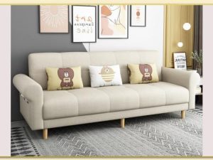Hình ảnh Bài trí sofa văng nỉ chân cao trong phòng khách Softop-1604