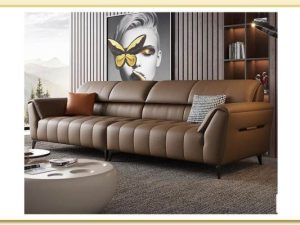 Hình ảnh Ghế sofa văng da dáng dài bài trí trong phòng khách đẹp Softop-1583