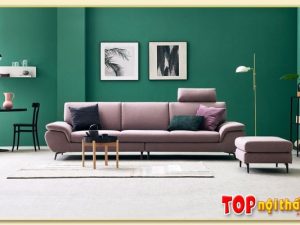 Hình ảnh Sofa văng nỉ hình chữ I kê phòng khách Softop-1048