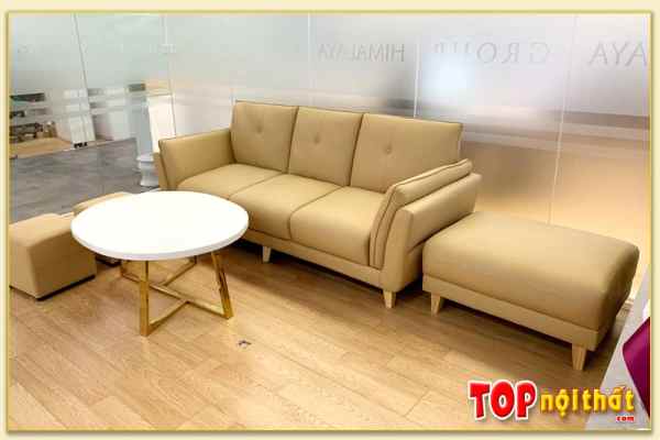 Hình ảnh Ghế sofa da đẹp kê văn phòng tiếp khách SofTop-0570